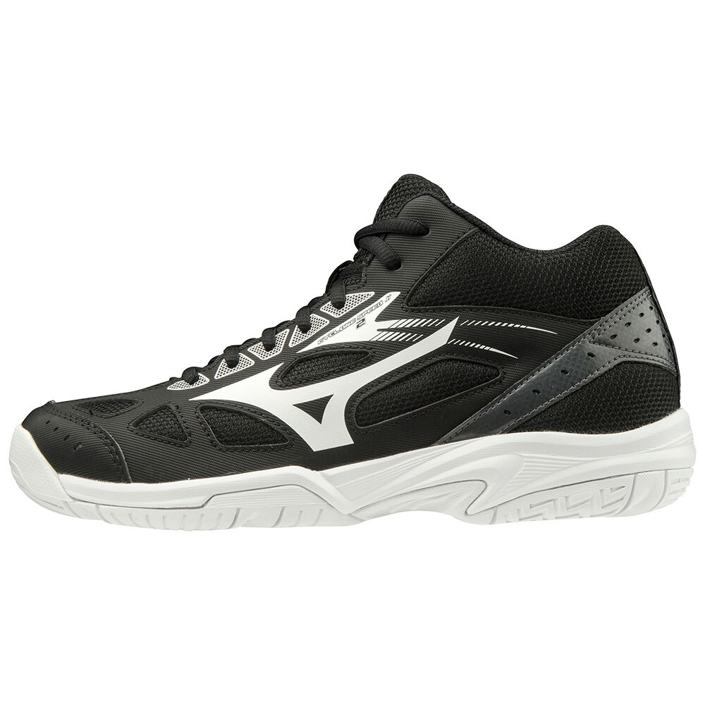 Mizuno Men's Cyclone Speed 2 Mid Volleyball Shoes Black/White/Dark Grey (V1GD191501-TPH)